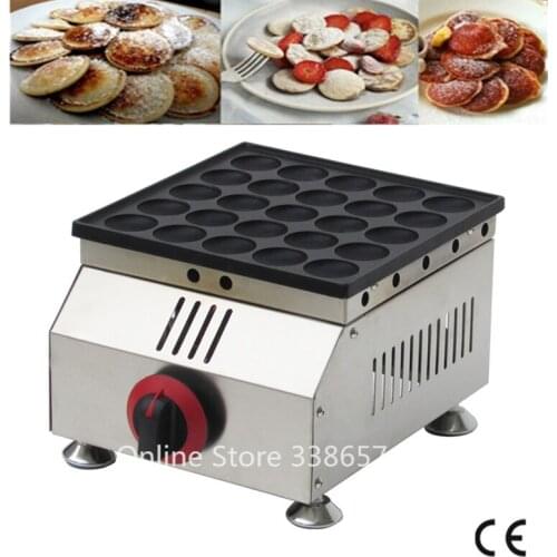 25 Holes commercial LPG gas biscuit mini Dutch pancake Poffertjes grill waffle maker baker iron machine