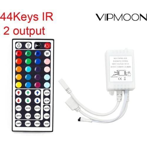 44 Keys 24 Keys DC12V Dual Connectors Output IR Remote RGB Controller lamp Dimmer For 10M 5M 3528 2835 5050 RGB LED Strip light