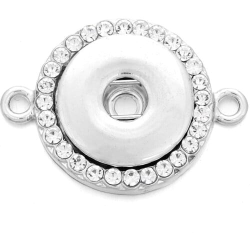 6pcs/lot Snap Button Jewelry Accessory With Crystal Fit 12mm 18mm DIY Snap Bracelets Interchangeable Snap Jewelry DIY Findings