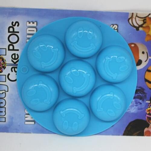 7 cavity smile face shape Silicone mold handmade Fondant cake mould Baking ware ice mold craft tools