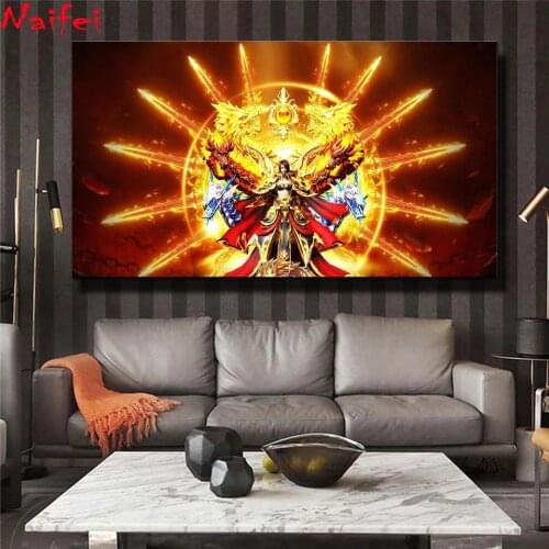 God Of War Dragon DIY 5D Diamond Painting Full square Round drill Mosaic diamond cross stitch Diamond Embroidery Home Decor
