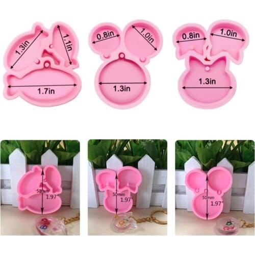 Shiny Glossy Silicone Resin Molds Fish Tag Keychain Mold DIY Keychain Pendant Jewelry Epoxy Resin Crafting Molds