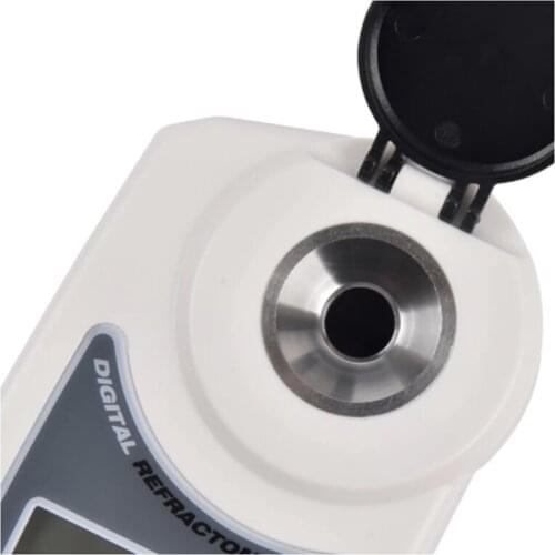 Digital Refractometer with 0-55% Brix LCD Display Use Measure Sugar Content Water Samples Food Fruits Crops