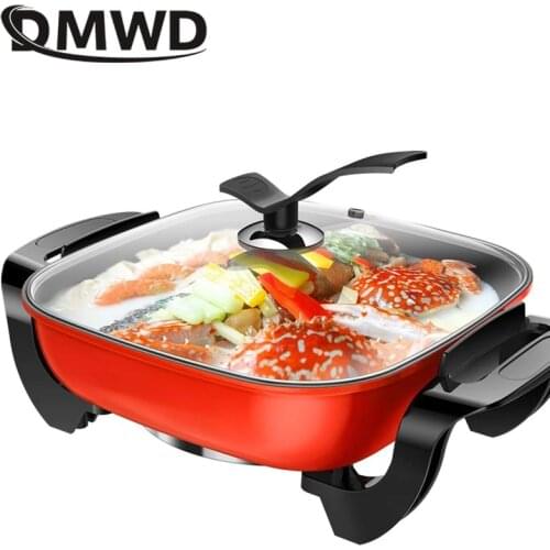 DMWD 5L Household Multifunctional Electric Cooker 220V Skillet Frying Pan Pancake Maker For Boiling/Steaming/Stewing/Braising