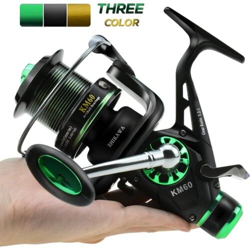 Double Drag Spinning Reel 10+1BB 15KG Drag Carp Fishing Reel with Front and Rear Drag System Salt/Freshwater Spinning Reel Pesca