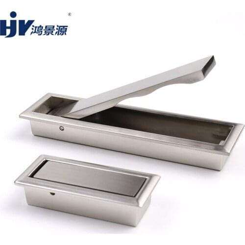 HJY Embedded Concealed Handles Sliding Door Hidden Cabinet Handle Drawer Buckle Kitchen Cupboard Pull Knobs Hardware C23002