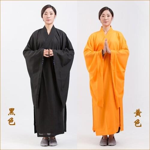 Meditation Zen Shaolin Hanfu Chinese Traditional Clothings for Monk Costume Buddhist Clothing Monk Robe Taoism Tibetan Clothes
