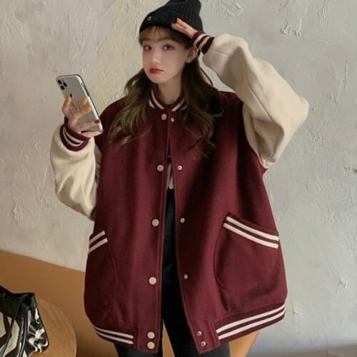Korean 2021 Couple College Teens Outwear Women Harajuku Chic Harajuku Vintage Chic Juvenile Punk Style Mens And Womens Jackets