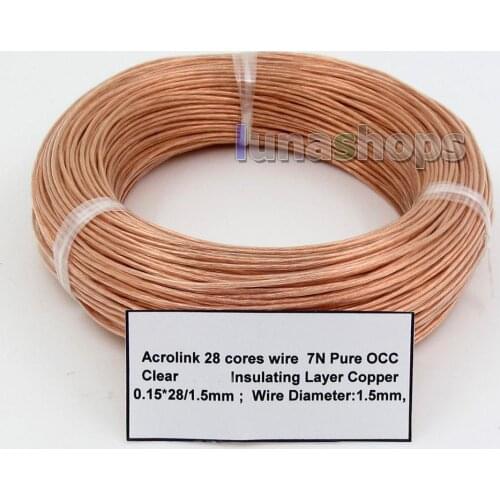 LN005670 Acrolink 28 cores Pure 7N OCC Signal Wire Cable 0.5mm2 0.15mm*28 Dia:1.5mm For DIY Hifi