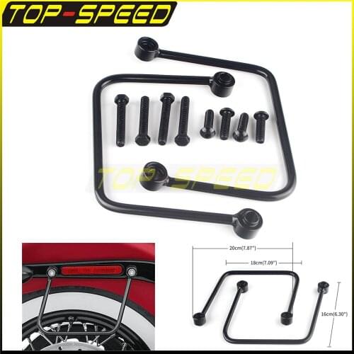 Motorcycle Rear Gloss Bracket Guard Black Saddelbag Supports P/Ns 90201770 For 2018-2021 Softail FLSL FXBB Softail Slim FLSL