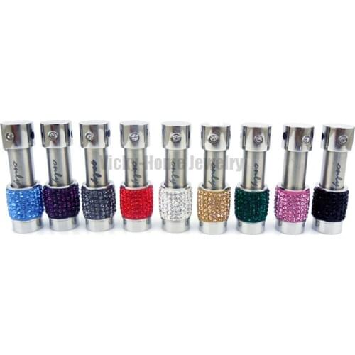 New Arrivals couples perfume bottle pendant free custom logo 316L stainless steel crystal vial pendant for essential oil pendant