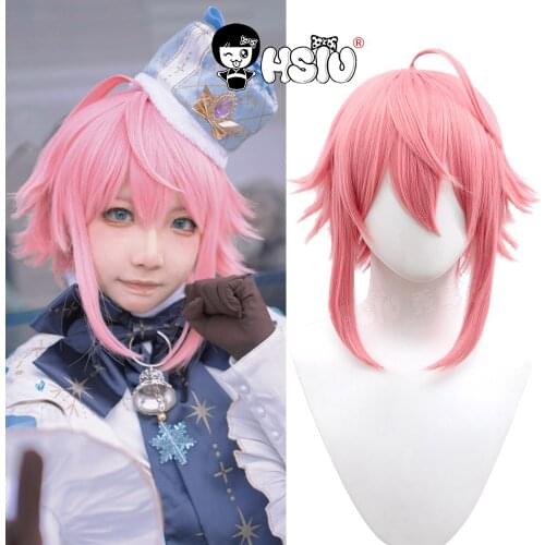 Himemiya Tori cosplay wig Anime Ensemble Stars cosplay HSIU pink short hair Free brand wig Cap Ensemble Stars wig