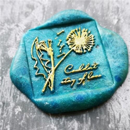 Dandelion plant stamp squal head of Sealing stamps Retro Wood Stamp Wax Seal Stamp Wedding sealing Stamp wax seals