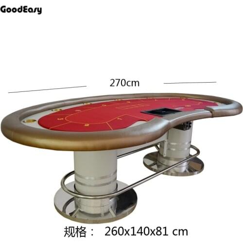 Casino Poker Table Texas Hold'em Baccarat Square Tbale For 10 Players 280*140cm 6 Color Professinal Gambling Table Customizable