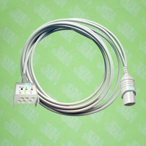 Compatible with 11pin Nihon Kohden ECG Machine the 5 lead trunk cable, IEC or AHA