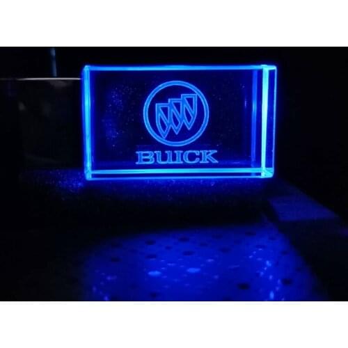 Buick Car Logo Transparent Glass USB 2.0 For Car Logo usb pen drive 4GB 16GB 32GB 64GB USB Flash drive Custom Company Logo Gift