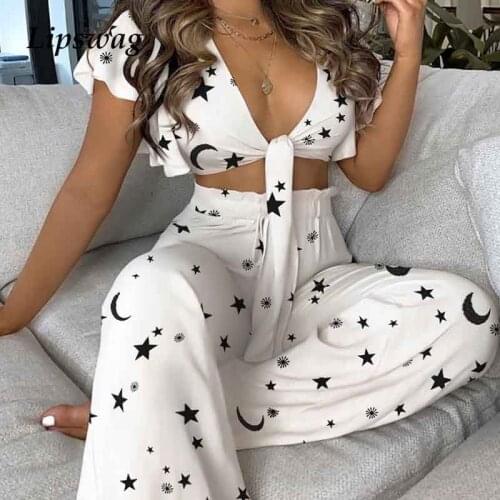 Sexy Strapless Sleeveless off shoulder Summer Sets For Women 2020 Elegant Bow Tie Clothes Set Lady Fashion Loose Suit Streetwear