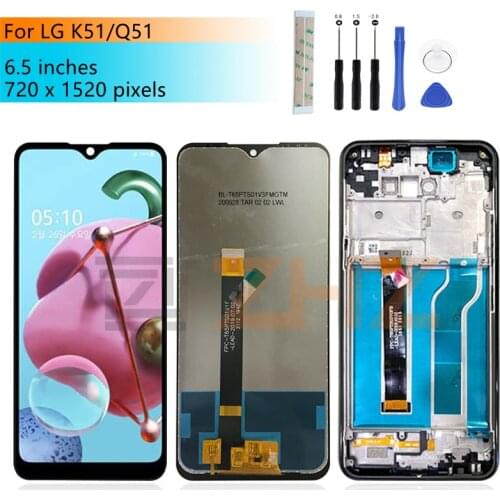 For LG Q51 LCD Display Touch Screen Digitizer Assembly For LG K51 Display LM-Q510N Replacement Repair Parts 6.5"