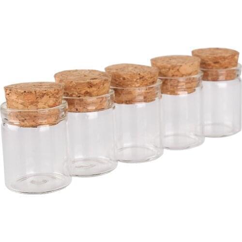 10pcs 10ml 24*40mm Mini Glass Vials Glass tubes with Cork Lids Glass Jars Potion bottles Bottles Glass For Wedding Favors