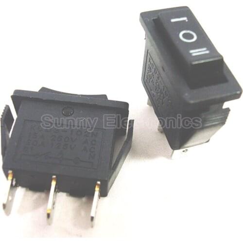 100PCS Rectangle On/Off/On Rocker Switch 3 Position 12V SPDT Car Dash