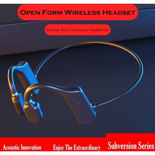 Bone Conduction Bluetooth 5.0Earphones Wireless Sports Handsfree Headsets Lightweight Neckband Headphones Open Bar