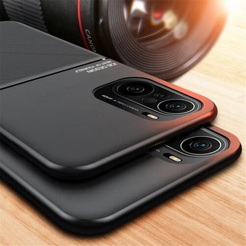 PocoF3 Case Car Magnetic Holder Leather Cover For Xiaomi Poco F3 Pocco Pocophone Poko Little F 3 Silicone Phone Shockproof Coque
