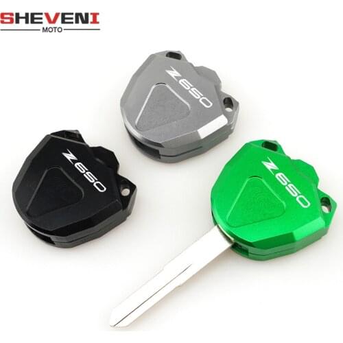 For KAWASAKI Z650 Z 650 ABS 2018-2019 Motorcycle Accessories CNC Key Case Cover Shell (Key Without chip) With Logo Z650
