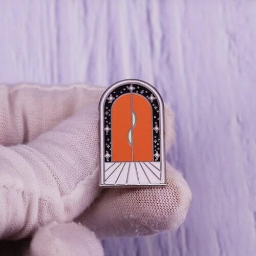 Infinity Train Door Enamel Pin neon colored Brooch Cute Badge Fashion Jewelry Accessories