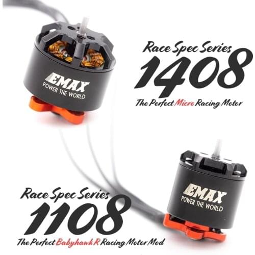 1/4pcs EMAX RS1108 RS1408 4500KV 5200KV 6000KV 2-3S Brushless Motor for Micro FPV Racing RC Drone