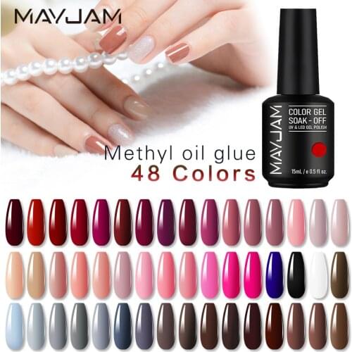 Nail Gel Varnish 15ml High Quality Gel Nail Polish Soak Off Vernis Semi Permanent Manicure Varnishes Base Coat Nail Art Design