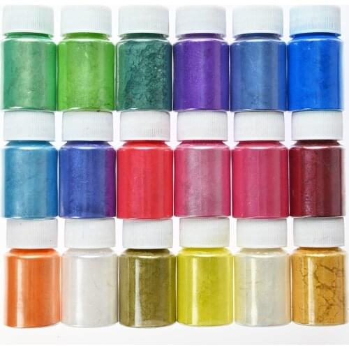 Cosmetic Grade Mica Nail Art Powder Chameleon Eyeshadow Nail Pearl Pigment DIY Kit. Powder For Nail Rainbow Color Glitter BZY222
