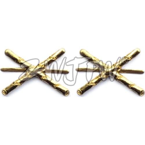 KMT Takebana Badge Bamboo Flower WWII WW2 Chinese Army Collar Insignia Metal CN/40228