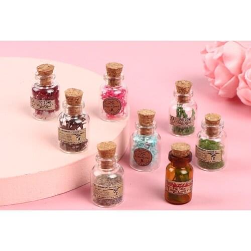 1PC 1/12 Dollhouse Miniature Glass Mini Simulation Plant Bottle Furniture Toys For Dollhouse Decals New