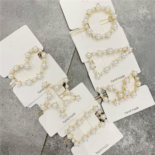 Fashion Crystal Pearl Hair Clip Metal Hairclip Elegant Barrette Bobby Hair Pins Wedding Hair Styling Tool Hair Clips for Women