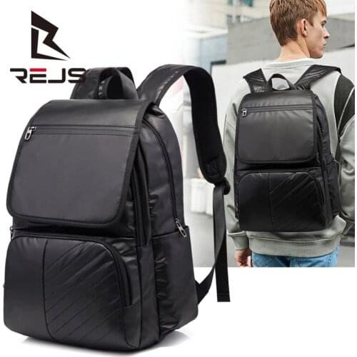 REJS LANGT Mens Backpack Fashion Oxford School Bag 14 Inch Laptop Backpacks Large Capacity Waterproof Travel Mochila Sac a Dos