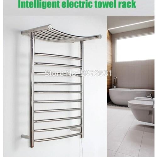 304 Stainless Steel Towel Warmer Bathroom Toilet Heated Towel Rail Wall Mounted Electric Heating Towel Drying Rack