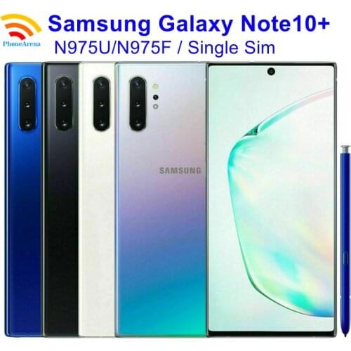 Original Samsung Galaxy Note10+ Note10 Plus N975U1/N975U/N975F 【95% New】 6.8" 256GB ROM 12GB RAM NFC Octa Core 4G LTE Cell Phone