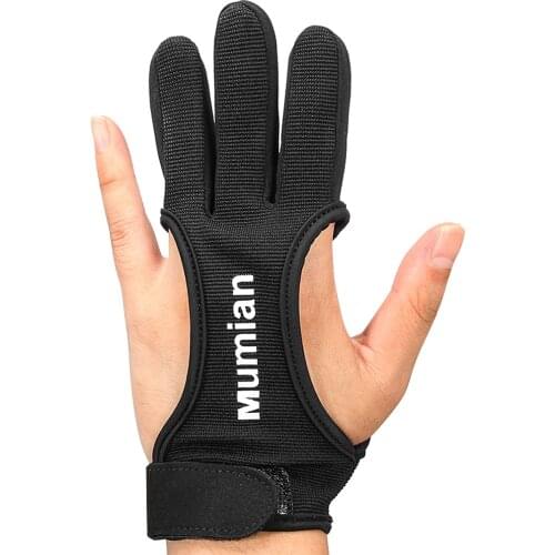 Archery Gloves Shooting Hunting Leather Three Finger Protector Archery Protective Gear Accessories