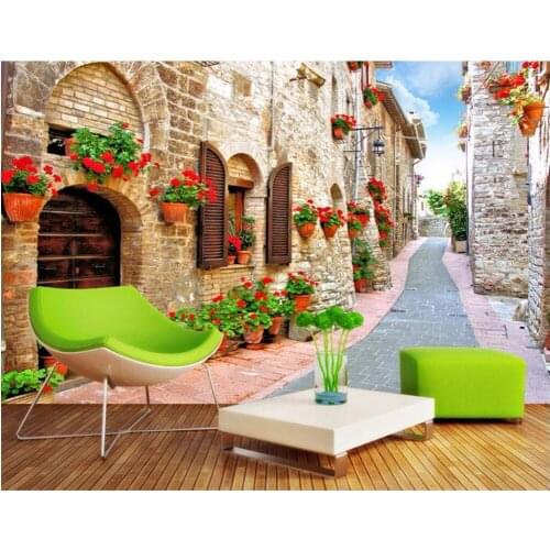 Custom photo 3d wallpaper town is a backdrop of landscape scenery room painting 3d wall murals wallpaper for walls 3 d