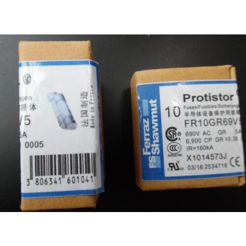 Fuses: FR10GR69V10 6,900 CP GR 10.38 0010 A1014576 / FR10GR69V6 Y1014574 / FR10GR69V8 Z1014575 / FR10GR69V16 D1014579 aR