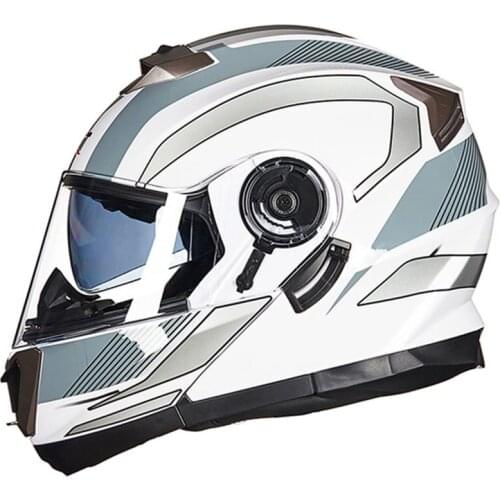 Summer Safety Flip Up Racing Motorcycle Helmets Modular Flip Double Visors Helmet Full Face Casque Moto Racing Motocross DOT