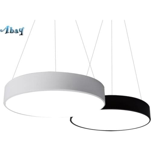 Modern Office Led Round Pendant Lights Hanging Wire Bedroom Desk Living Room Bar Lamps Study Iron Lighting Fixtures