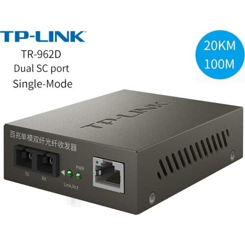 TP-Link TR-962D 100M 20KM Single-Mode dual-fiber optical fiber transceiver Fiber Media converter fiber Fast converter