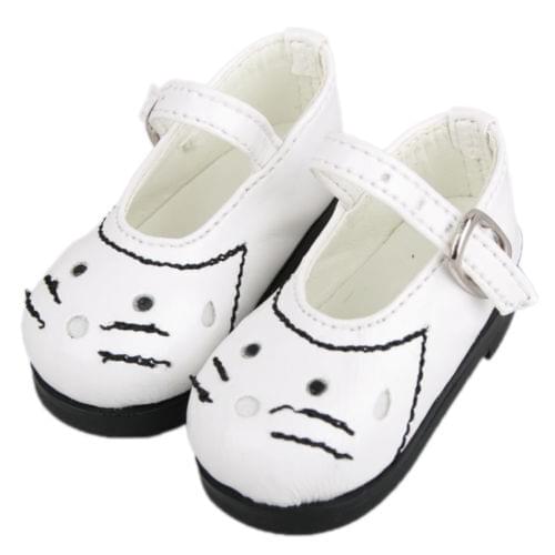 [wamami] 1/4 Cute White Cat Pattern Shoes For MSD DOD AOD BJD Dollfie