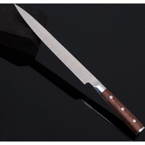 9.5''10.5'' Japanese Yanagiba Kitchen Knife German 1.4116 Steel Sushi Sashimi Fish Filleting Cooking Knife with Scabbard 8.1.2G
