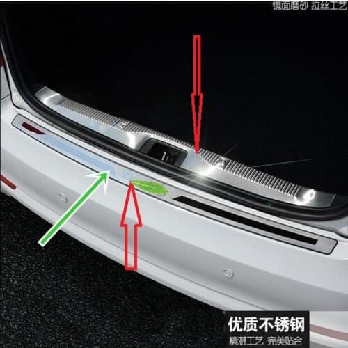 Stainless Steel Rear Trunk Bumper Protector Rear Scuff Plate Rear Door Sill For Skoda Octavia 2007 2008 2009 2010 2011 2012 2013