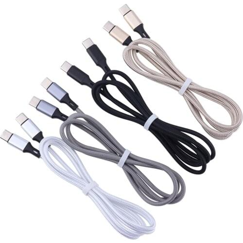 1M USB Type C To USB Type C Cable 2A Quick Charge Type-C Cord Wire For Samsung S9 S8 Plus Xiaomi Redmi Note 10 Pro 1000pcs