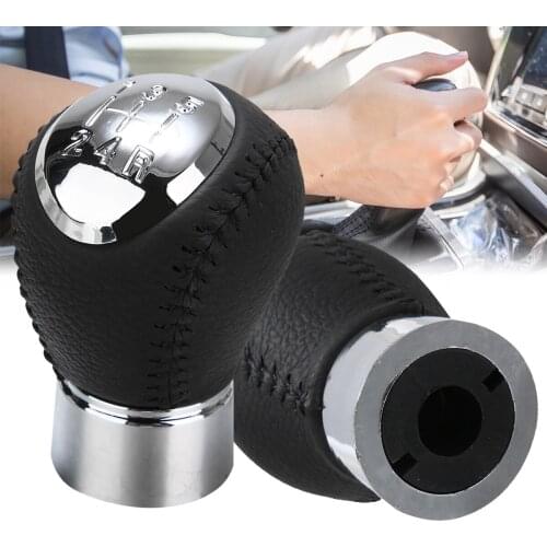 1pc 5 Speed Leather Auto Gear Stick Shift Knob Car Shifter Lever Replacement Fit for Mazda 3 5 6 323 626 RX-8 Premavy