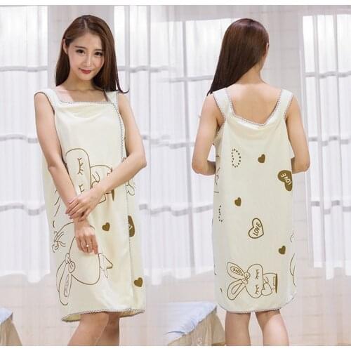 10pcs Lovely Printed Underwear Dress Can Wear Sling Bath Dress Bath Towel Anti Light Beauty Salon Dress Summer Bath Towel Skirt