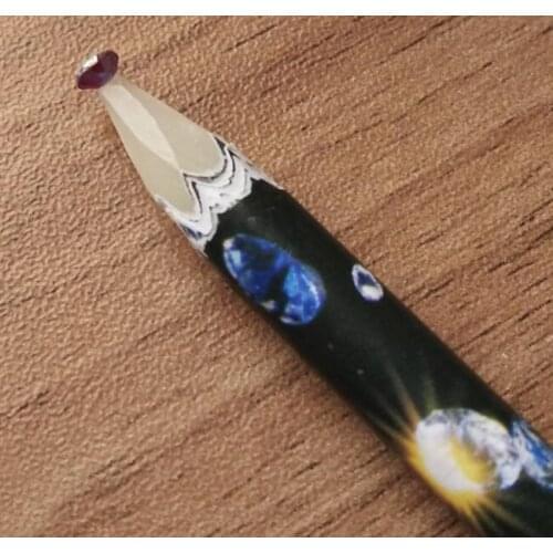 10pcs Professioanl Nail Dotting Pen 3D Rhinestones Studs Pen Nail Picker Wax Pencil Nail Art Picking Up Manicure Tips UV Gel